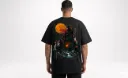 Black Oversized Tshirt . Back Print